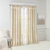 VYNXARIA 50x95" Twist Tab Lined Window Curtain Panel Champagne(Single Panel) - 2 of 4