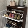 TIRAMISUBEST 3-Drawer Flip Shoe Cabinet - White Freestanding Narrow Shoe Rack Organizer for Entryway, Hallway & Closet - 4 of 4