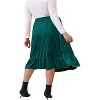 Clearlove Women's Velvet High Waist Shirred Tiered Maternity Skirt Flounce Hem Stretchy Bump Flowy Midaxi - 3 of 4