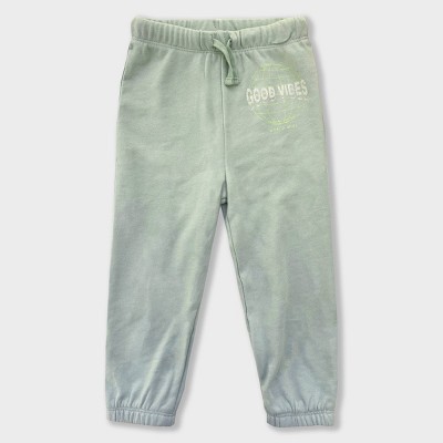 Image of Grayson Mini Toddler Boys' French Terry Jogger Pants - Green 12M