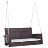 Outsunny 2-Person Wicker Hanging Porch Swing Bench Outdoor Chair with Cushions - 4 of 4