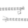 Haus of Brilliance Silver Diamond Miracle-Set Double Swoosh Milgrain Style Tennis Bracelet - 4 of 4