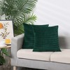 Unique Bargains Thick Velvet Striped Pleated Front Pillow Covers 2 Pcs - 3 of 4