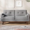 65 in Loveseat Sofa, Mid Century Modern Couch Comfy Love Seat Couches for Living Room, 2 Seater Deep Seat Sofa, Upholstered Couches - 3 of 4