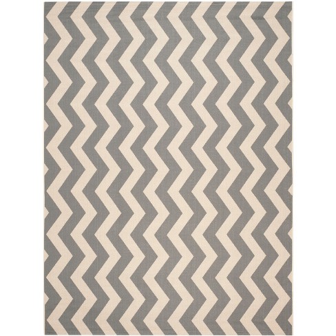 8'x11' Outdoor Rug-Black & White Cabana Stripe