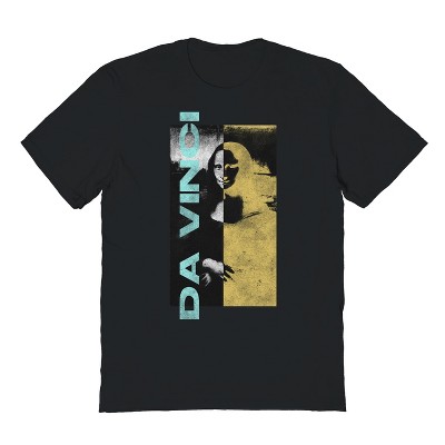 Fine Art Men's Mona Lisa Negative 2 Short Sleeve Graphic Cotton T-Shirt