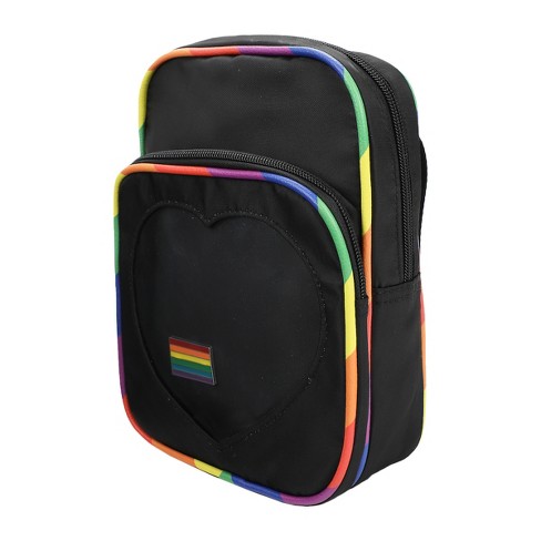 Free Photo  Hand holding rainbow bag. lgbt pride concept