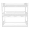 KWPZQEB Triple Bunk Bed with Safety Guardrails & Ladder, Metal Triple Bunk Bed with Noise-reduced Design, No Box Spring Need, Easy Assembly - 4 of 4