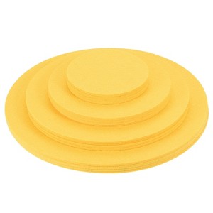 Unique Bargains Indoor Round Reversible Absorbent Waterproof Plant Pot Saucers Coaster Felt Pad Mats 1 Set of 16 Pcs - 1 of 4