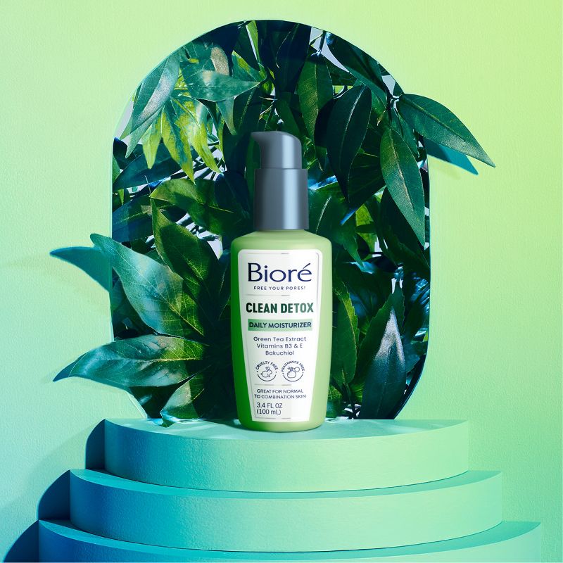 Biore Clean Detox Face Moisturizer - 3.4 fl oz, 2 of 8