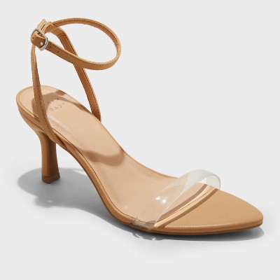 Women's Morrigan Single Band Ankle Strap Heels - A New Day™ Black