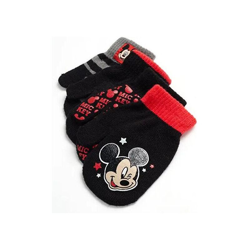 Disney Mickey Mouse Boys 4 Pack Mitten or Glove Set, Toddler/Little Boys Age 2-7, 4 of 6