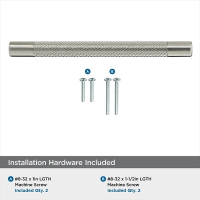 Satin Nickel 6-5/16" Brushed Bar Pull with Mounting Hardware