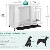 QuestaPack Dog Crate Furniture, 31.9" Heavy Duty Dog Cage, Wooden Side End Table with Wheels - 4 of 4