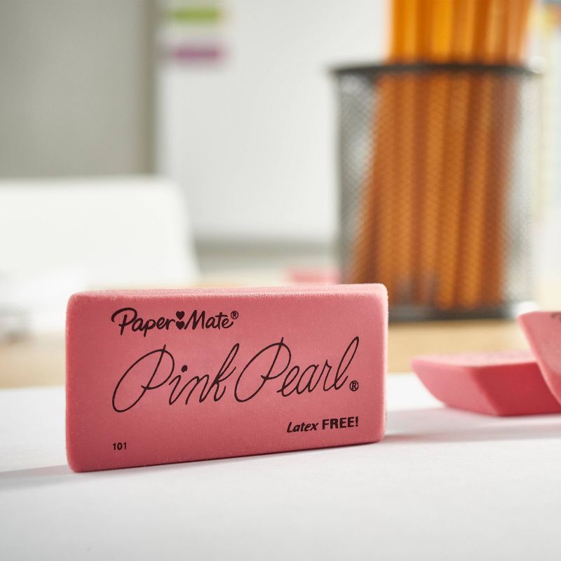 Paper Mate 3pk Pencil Erasers Pink Pearl, 5 of 8