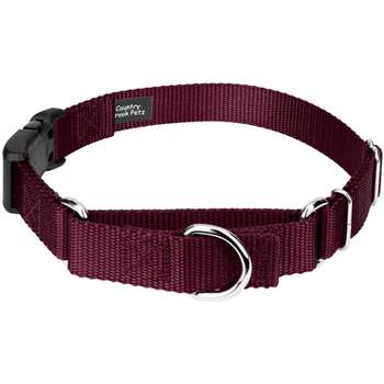 Country Brook Petz Heavy Duty Nylon Martingale Dog Collar with Deluxe Buckle for Adjustable Small Medium Large Breeds - 30+ Vibrant Color Options