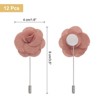 Unique Bargains Camellia Boutonnieres Pins for Formal Party Easy to Use Artificial Flowers 12pcs - 2 of 4