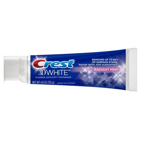 Crest 3D White Whitening Toothpaste Radiant Mint - 4.8oz : Target