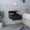 CENGHU Floating Nightstand, Modern Sideboard Decorative Storage Cabinet with Drawer, End Table, Side Table, Open Top Shelves for Bedroom - 2 of 4