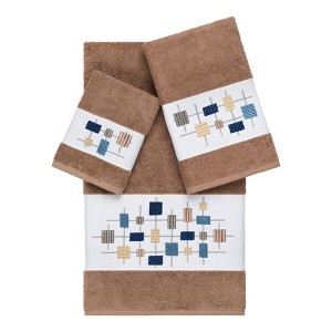 Linum Home Textiles 100% Turkish Cotton KHLOE Embellished Towel Set - 1 of 4