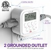 Fosmon 2x 7 Day Programmable Digital Timer For Outlet, [ETL Listed] Timer Outlet For Electrical Indoor, Plug-in Light Timer for Lamps, 15A/1875W - image 3 of 4