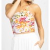 Women's CORAL FLORAL ONE SHOULDER TOP - DO+BE - 3 of 4