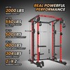 Power Cage with Smithbar, 2000 Lbs Power Rack with Cable Crossover System, Multi-Functional Strength Training Squat Rack - 4 of 4