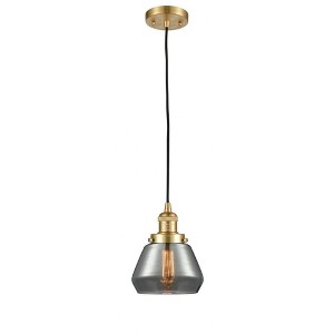 Fulton - 1 Light Cord Hung Mini Pendant In Industrial Style-10 Inches Tall and 7 Inches Wide - 1 of 1