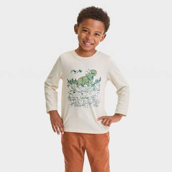 Toddler Boys' Long Sleeve Graphic T-Shirt - Cat & Jack™ Cream