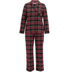 Wrangler Women's and Plus Button-Down Flannel Pajama Set - 1 of 4