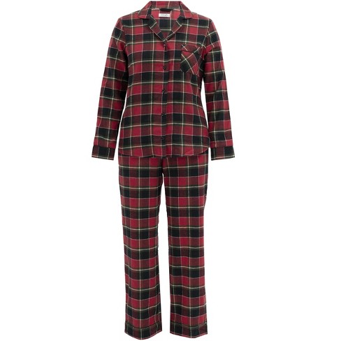 Wrangler Women's And Plus Button-down Flannel Pajama Set - Merry