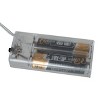 Transpac Metal 12.99 in. Silver Christmas Light Up Ticking Stripe Bow Present Decor Set of 3 - 4 of 4