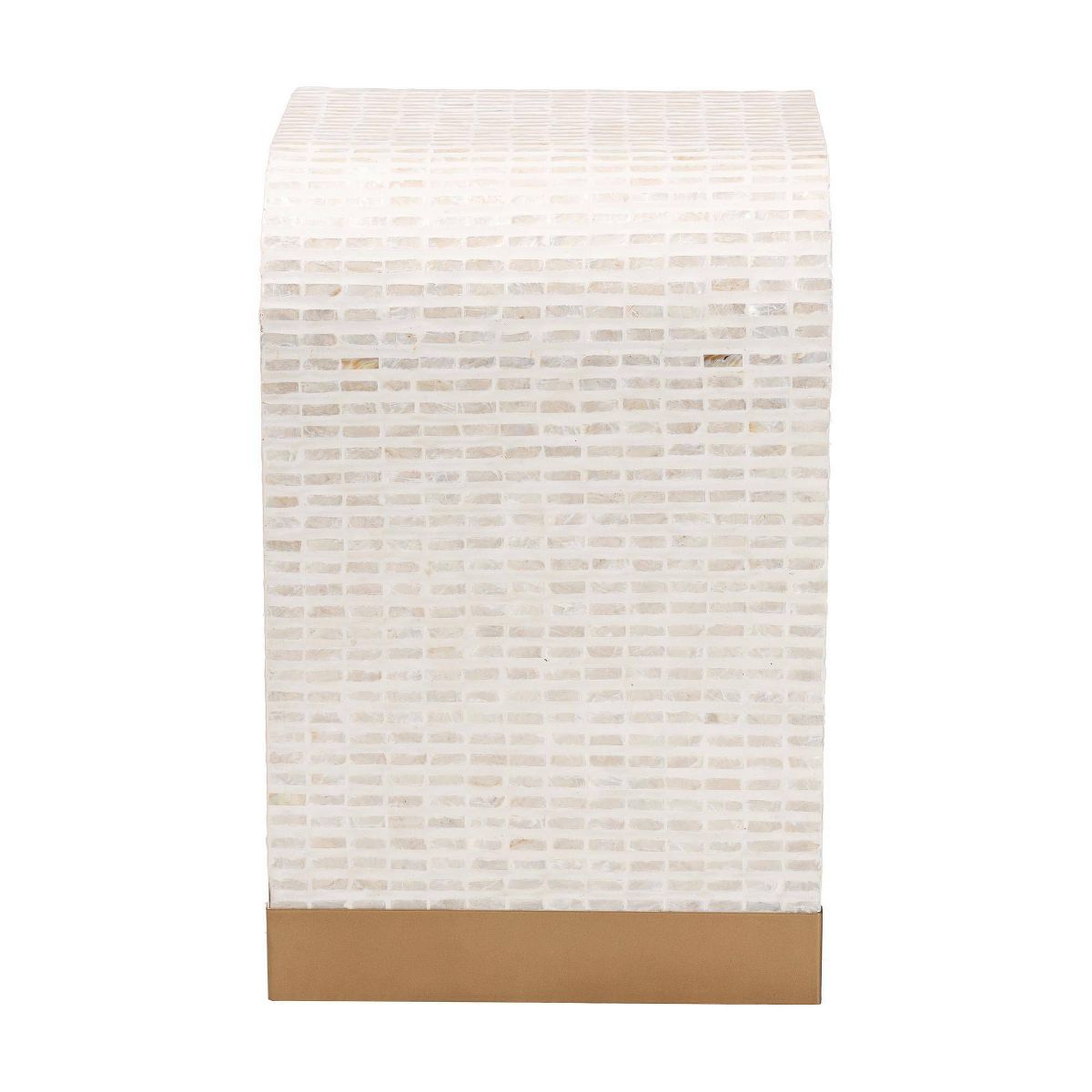 bali & pari 3pc Carlyn Mother of Pearl Capiz Shell Accent Table Set Beige/White/Gold - thumbnail 7