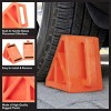 Stalwart Wheel Chock 2-PK - 3 Ton Capacity, Orange - 4 of 4