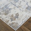 HomeRoots 3' X 5' Ivory Gray And Blue Abstract Distressed Area Rug - 4 of 4
