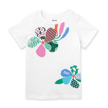 Toddler Adaptive Floral Short Sleeve Mixed Flower T-Shirt - DVF for Target