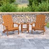 Emma and Oliver Three Piece Hammond Adirondack Style Conversation Set with Two Chairs and Matching Side Table for Indoor and Outdoor Use - image 2 of 4