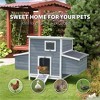 Courtyard Villa Outdoor Poultry Safety Cage Small Wooden House with Sloped Entrance, Suitable for Chickens, Ducks, Rabbits, Cats, and Dogs - 4 of 4