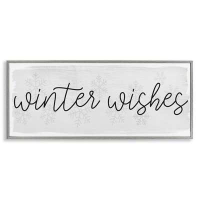 Stupell Industries Winter Wishes Sentiment, 30" x 13"
