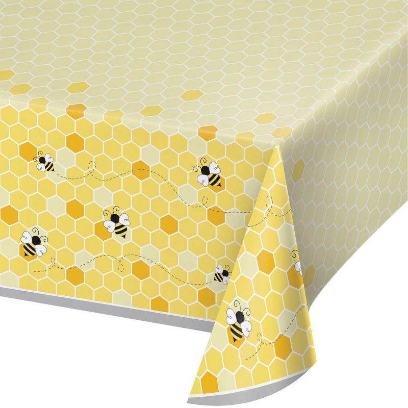 Bumblebee 3ct Baby Shower Plastic Tablecloths, 1 of 4