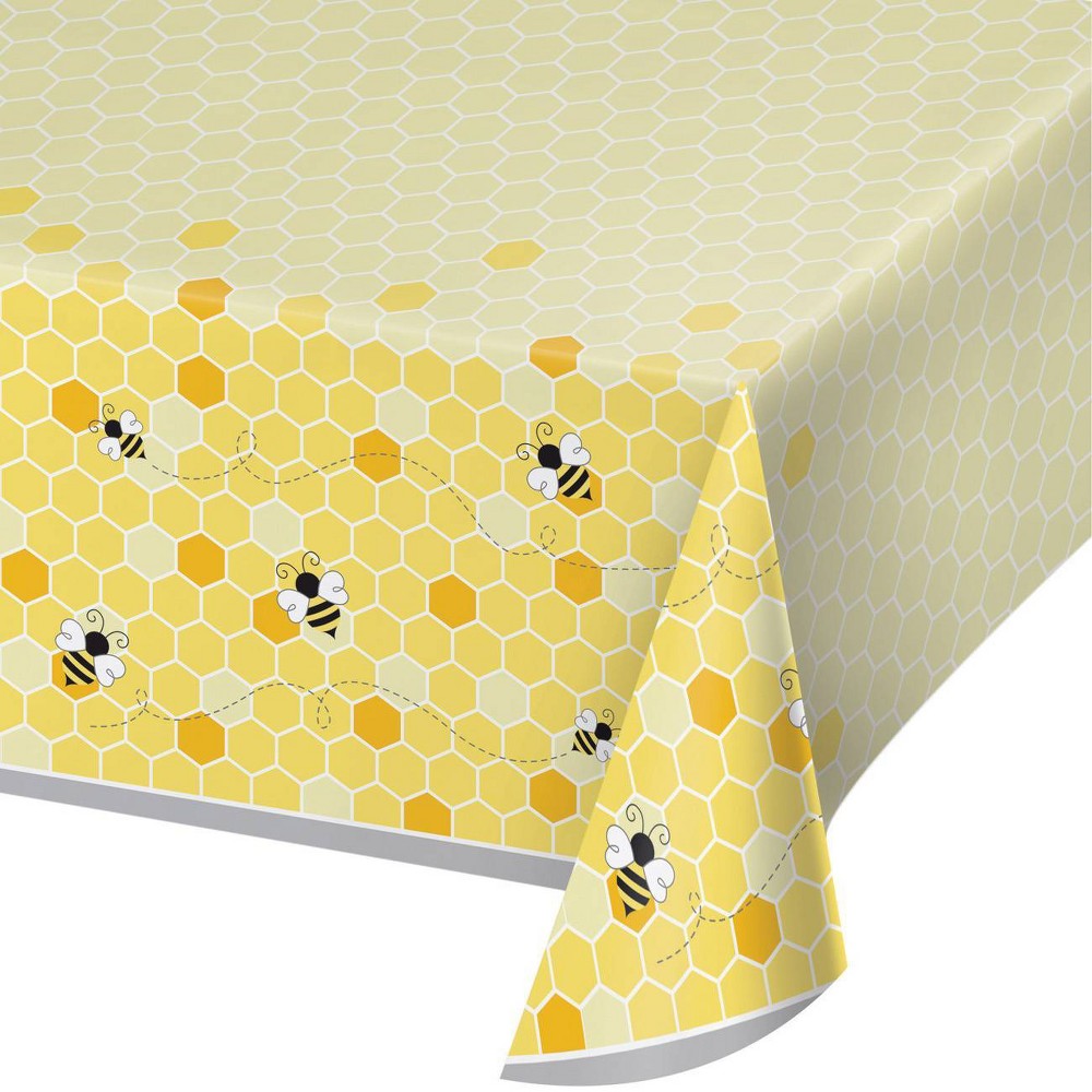 Photos - Tablecloth / Napkin Bumblebee 3ct Baby Shower Plastic Tablecloths