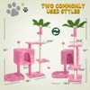 Modern Multicoloured Rotatable Deformation Soft Plush Cat Tree Pet Tower with Scratching Post and Hanging Ball - 2 of 4