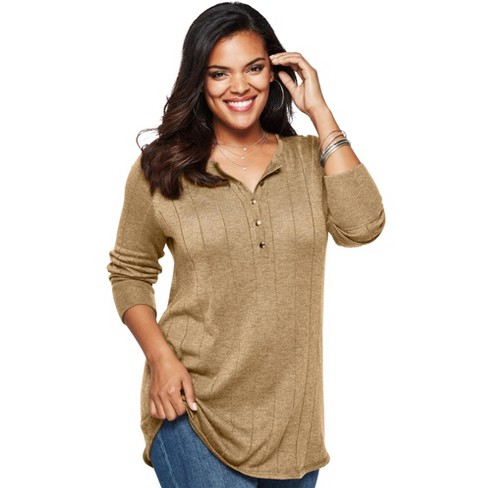 Roaman's Women's Plus Size Soft Eyelash Sweater