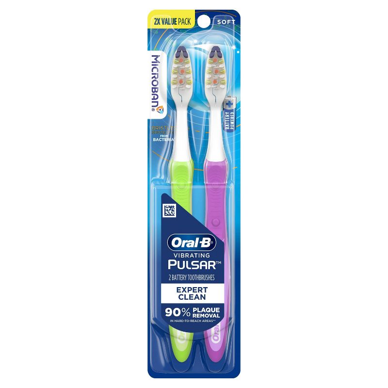 Oral-B Pulsar Expert Clean Battery Powered Toothbrush Soft Bristles, 1 of 12