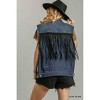 Women's Fringe Denim Vest - umgee - 3 of 3