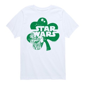 Boys' - Star Wars - St. Patricks Day Clover Short Sleeve Graphic T-Shirt - 1 of 4