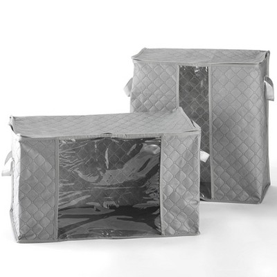 The Lakeside Collection Quilted Storage Collection - Set of 2 Large Storage Bags