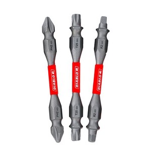 Diablo Phillips/Square/Torx 2-1/2 in. L Double-Ended Screwdriver Bit Set Black Oxide 3 pc - 1 of 2