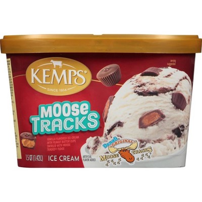 Kemps Moose Tracks Premium Ice Cream - 48oz