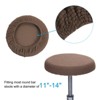 Unique Bargains 11" Round Washable Bar Stool Cover for Diameter 11"-16" Chair 4 Pcs - 3 of 4